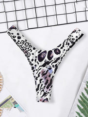 Bikinihose mit niedriger Taille und Blumen-Print 