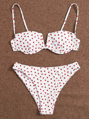 Floral-Print Underwired Split Bikini Swimsuit