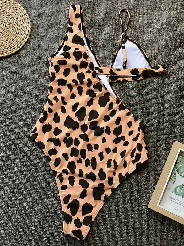 Hollow Stitching Ladies One-Piece Swimsuit