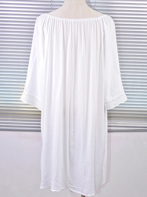 New Style Cotton Large Size Loose Cover-Ups Swimsuit