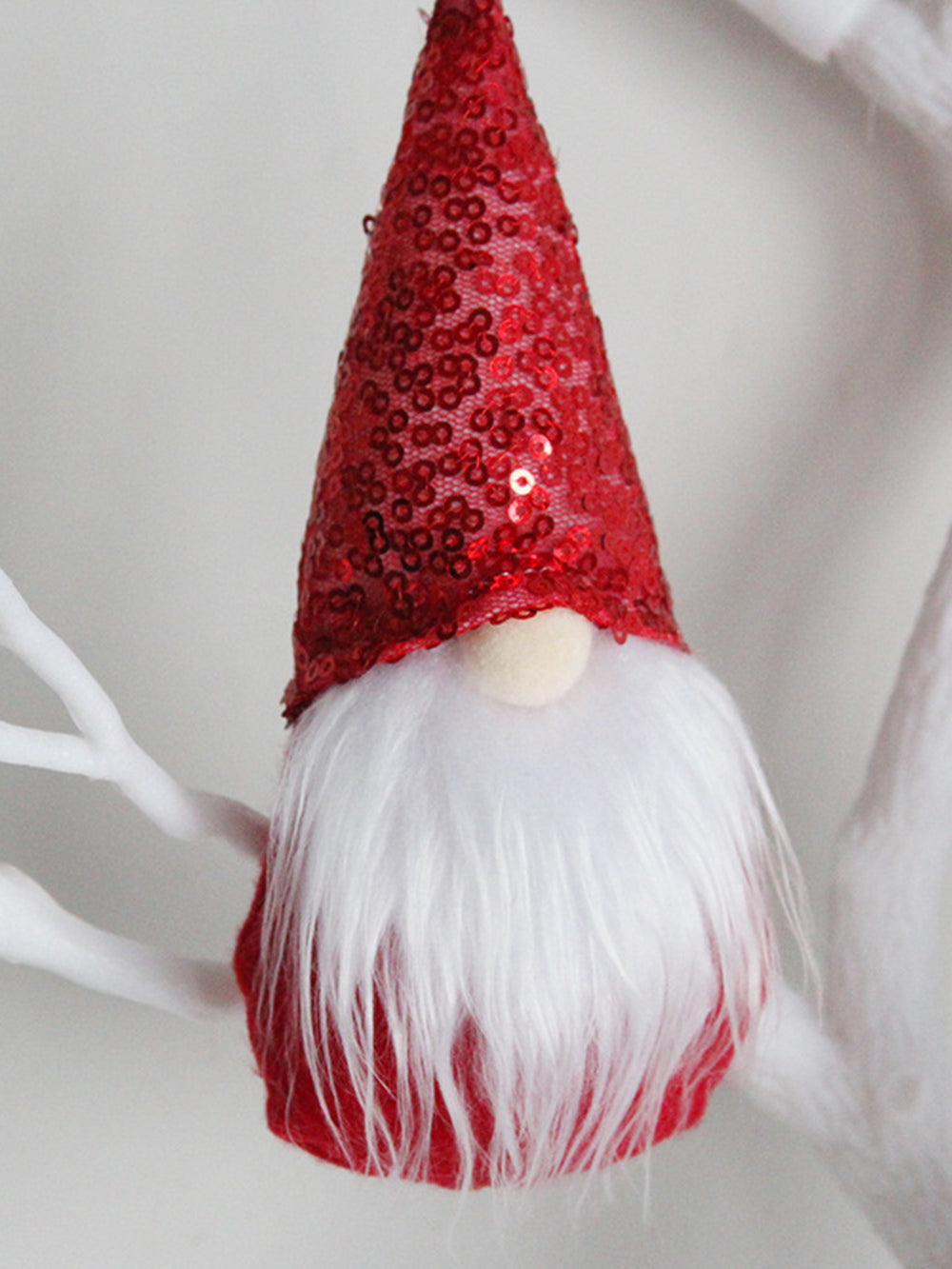 7-teiliges Weihnachtsbaum-Set mit glitzernden Gnomenpuppen ohne Gesicht