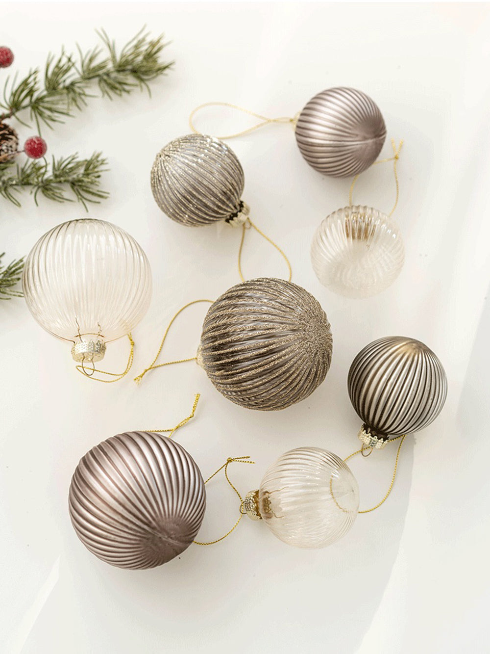 Weihnachtsglaskugel Christbaumschmuck Set