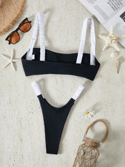 Bikinx Color Block Simple Women Swimsuit Set