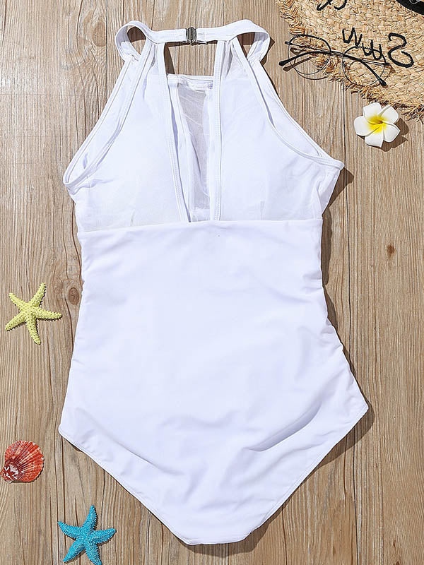 Ttransparent Halter One-Piece Swimwear