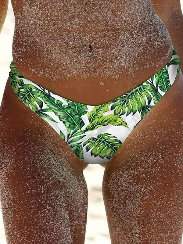 Bikinihose mit niedriger Taille und Blumen-Print 