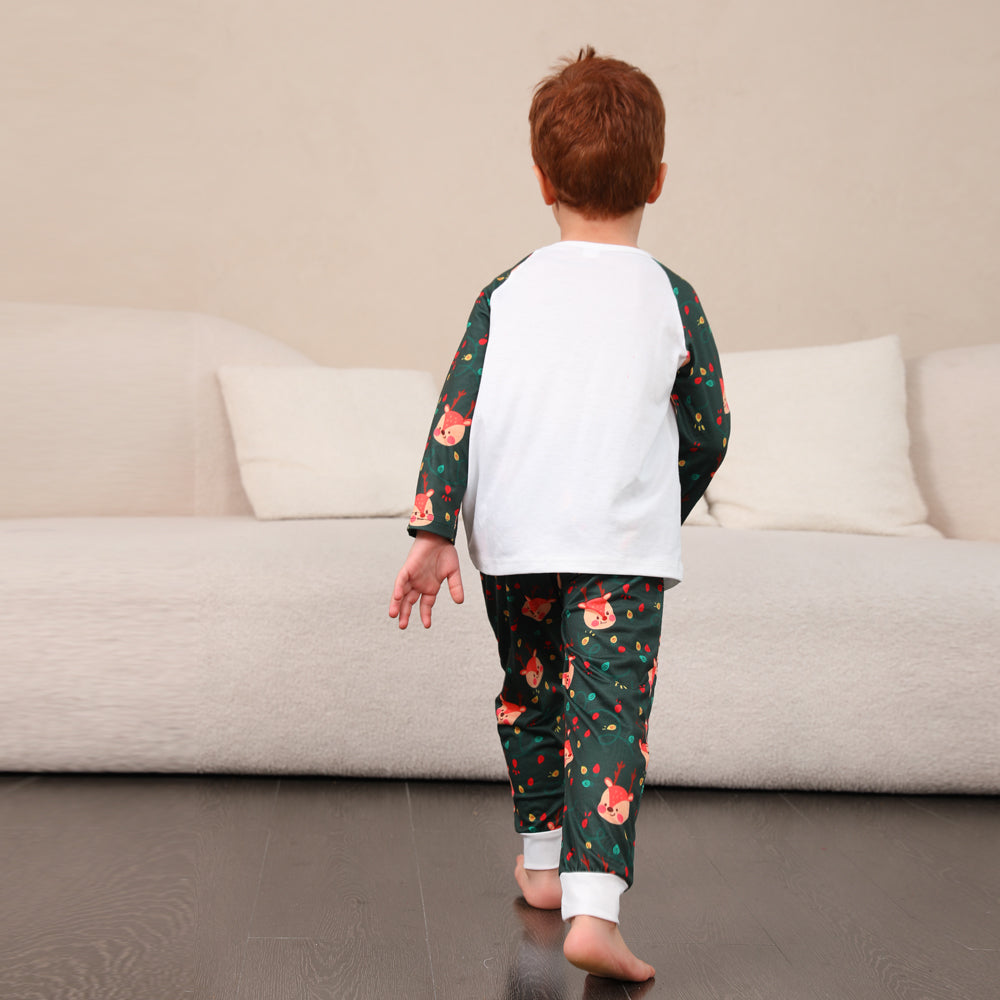 Bunte Hirsche Fmalily passende Pyjama-Sets 