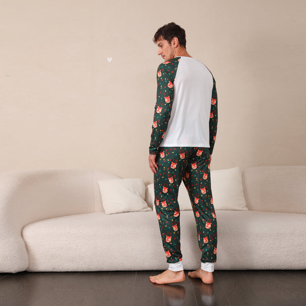 Bunte Hirsche Fmalily passende Pyjama-Sets 