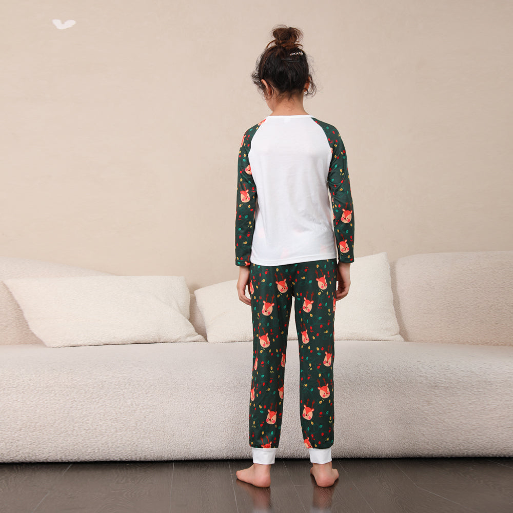 Bunte Hirsche Fmalily passende Pyjama-Sets 