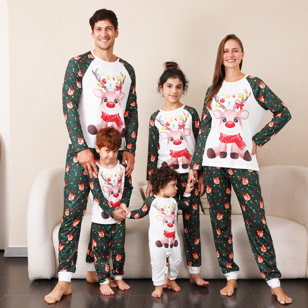 Colorful Deer Fmalily Matching Pajamas Sets