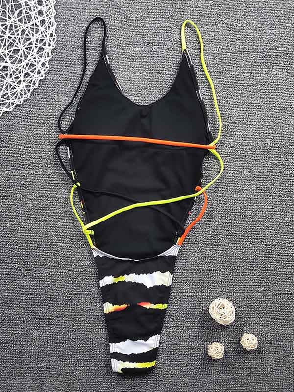 Sexy Backless Bandage One-Piece Swimwear