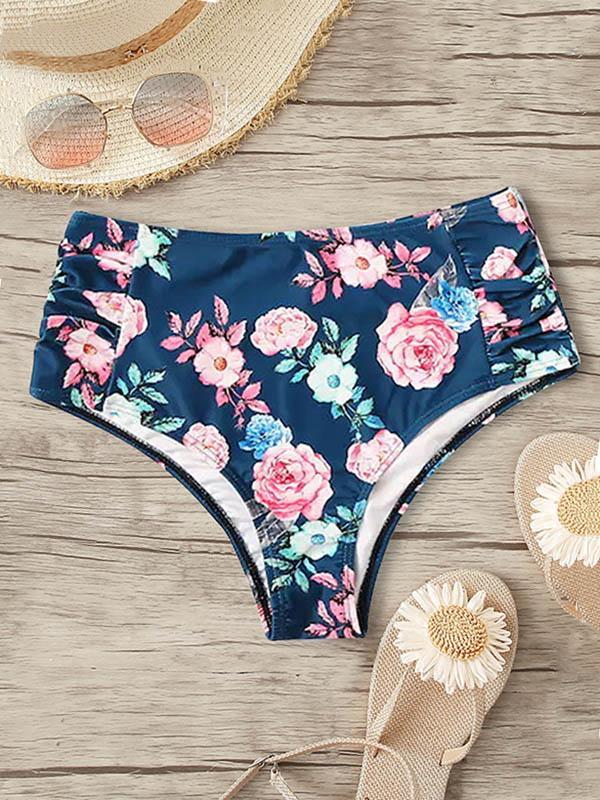 Polychromatic High Waisted Pleated Bikini Pants