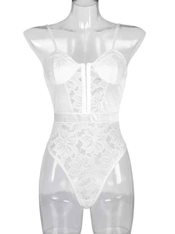 Lace Split-Joint Bodysuit Lingerie