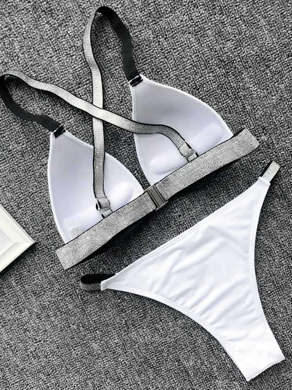 Scrunch Kontrast-Bikini-Set 