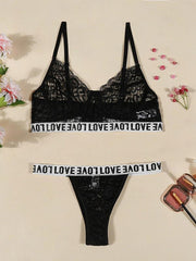 Lace Split-Joint Split Lingerie Set