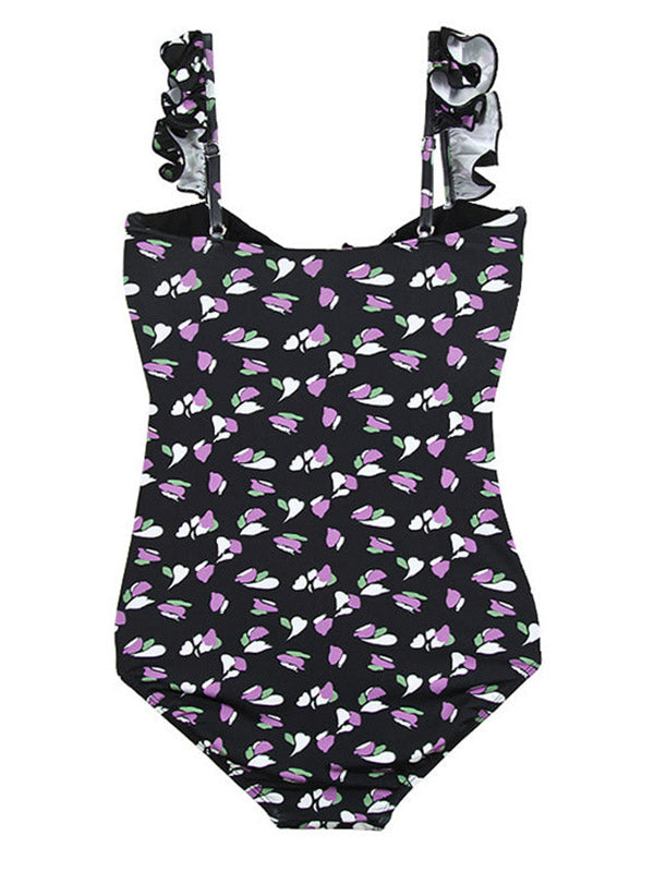 Sexy Floral One-Piece Swimwear