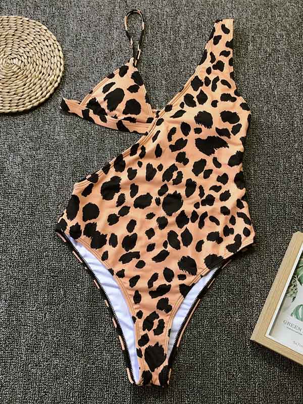 Hollow Stitching Ladies One-Piece Swimsuit