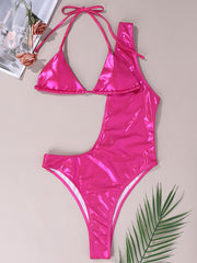 Irregular Backless Split Two Pieces Tight Monokini Swimwear