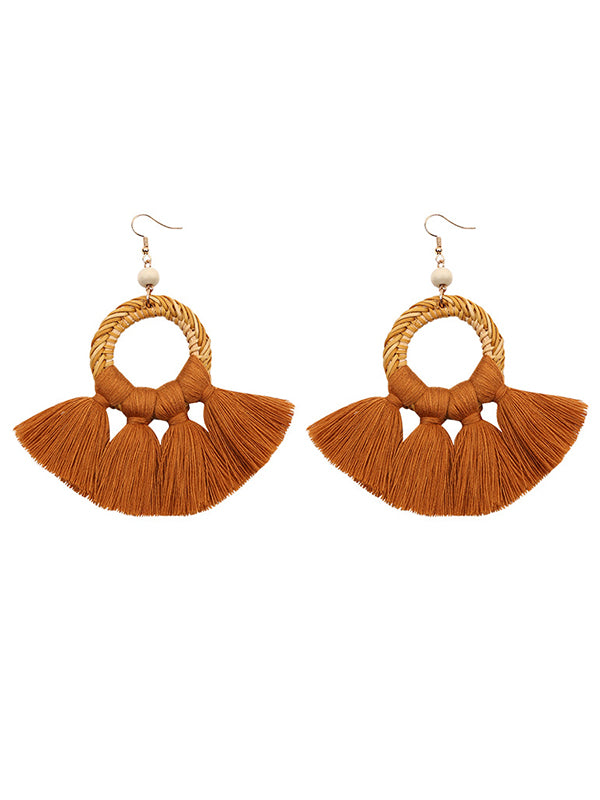 Tasseled Knitting Bohemia Earrings