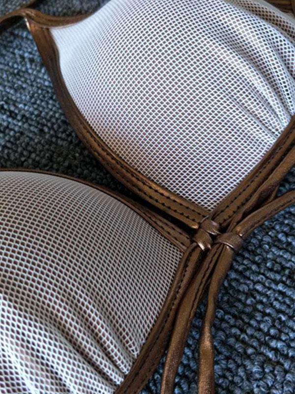 Sexy Bikini-Badeanzug mit geteiltem Gelenk und Bandage 