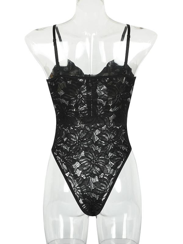 Lace Split-Joint Bodysuit Lingerie