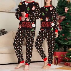 Christmas Family Matching Pajamas Set Black Snowmen Onesie Pajamas