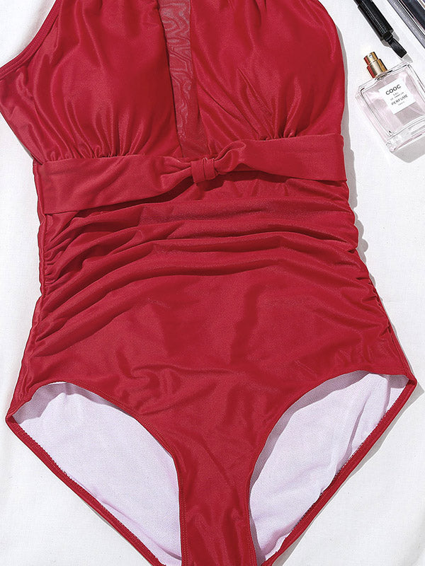 Ttransparent Halter One-Piece Swimwear