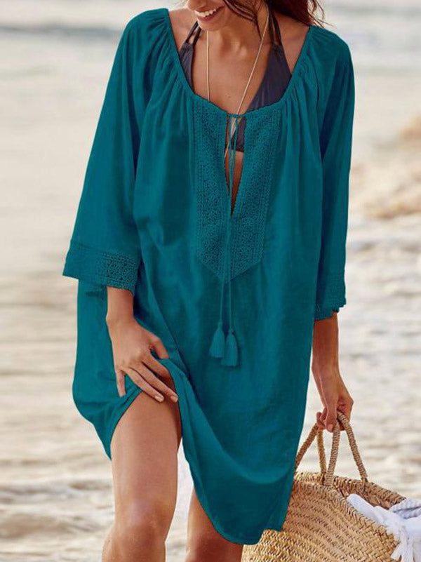 New Style Cotton Large Size Loose Cover-Ups Swimsuit