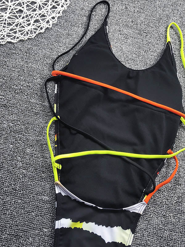 Sexy Backless Bandage One-Piece Swimwear