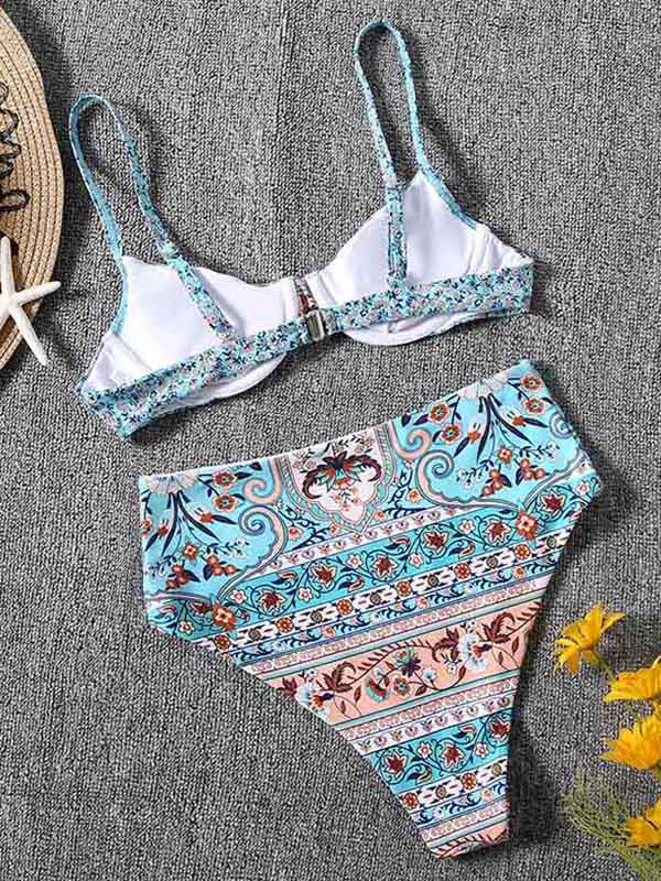 Sexy Floral-Print Bikini Swimwear