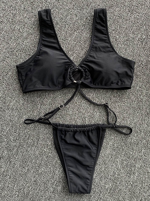 Sexy Hollow Bandage One-Piece Swimwear