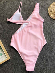 Hollow Stitching Ladies One-Piece Swimsuit