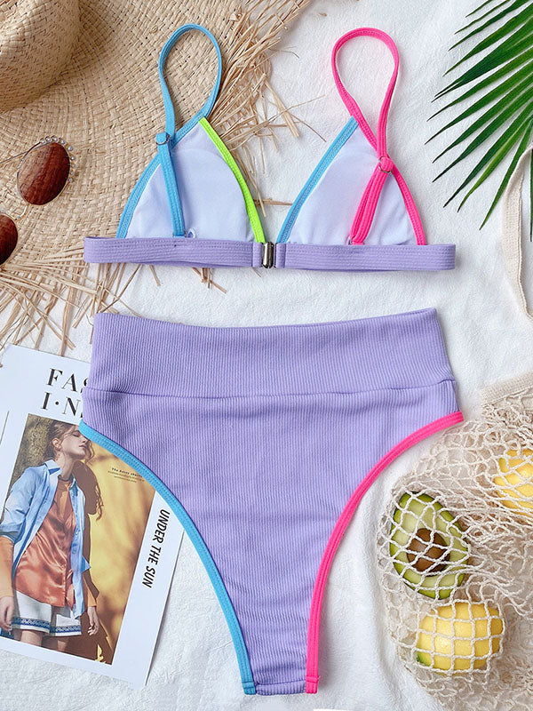 Triangle Sport-Styles High-Waist Bikini Swimwear