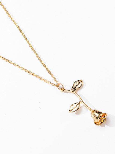 Simple Rose Pattern Necklace