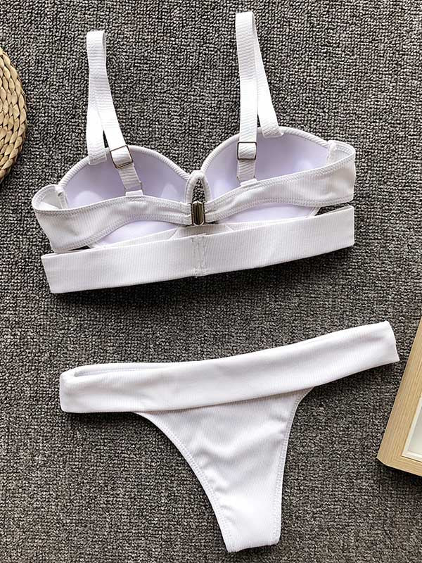 Adjustable Elastic Underwired Bikini Swimsuit