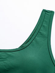 Einfarbige Bikini-Bademode mit One-Shoulder-Träger und hoher Taille 