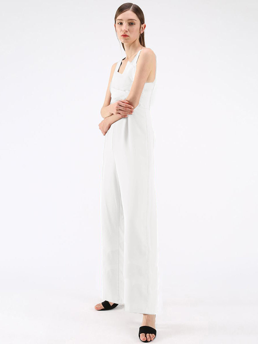 Bowknot Sleeveless Wide Leg Summer Jumpsuit One Piece Outfit