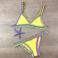 Handgehäkeltes Bikini-Set – Gestrickter Badeanzug für Damen 