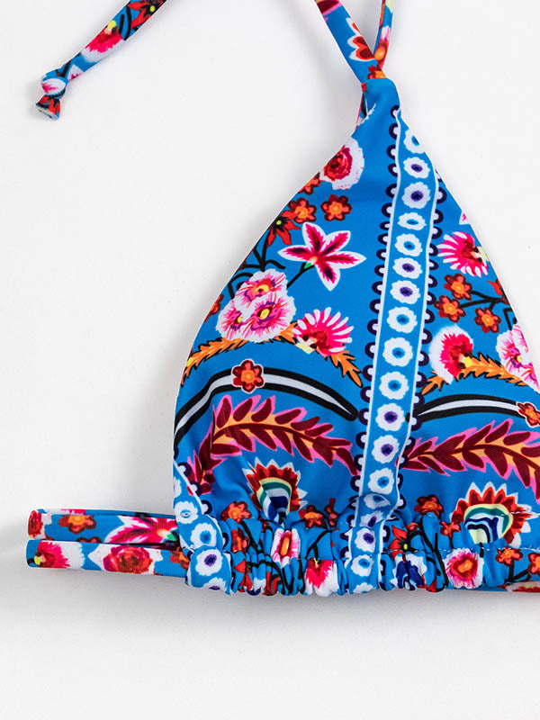 Deep V-Neck Triangles Brazilian Bikini Swimwear