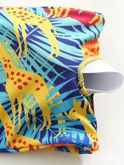 One-Shoulder Giraffe Print Brazilian Tight Bikini Swimwear