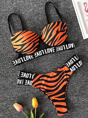 Sports Bandage Split Bikini Swimsuit