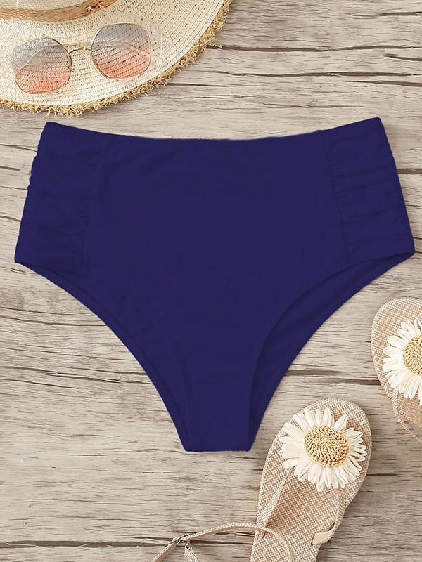 Polychromatic High Waisted Pleated Bikini Pants