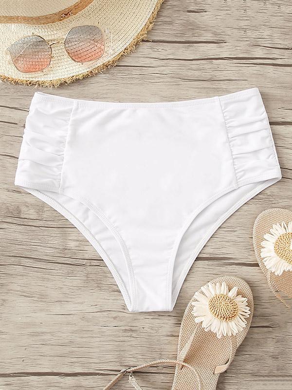 Polychromatic High Waisted Pleated Bikini Pants