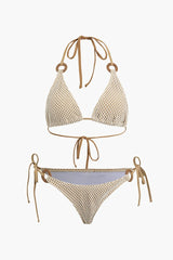 Aki Layer Tie Halter Bikini Set