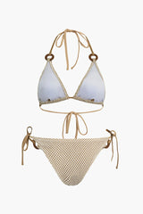 Aki Layer Tie Halter Bikini Set