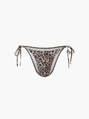 Leopard Print Tie Side Bikini Set