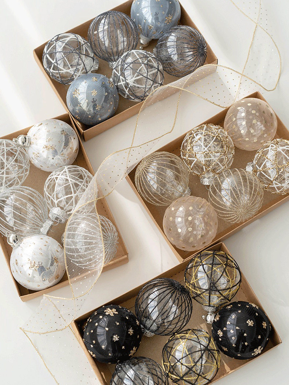 Christmas Painted Balls Christmas Tree Decoration Set