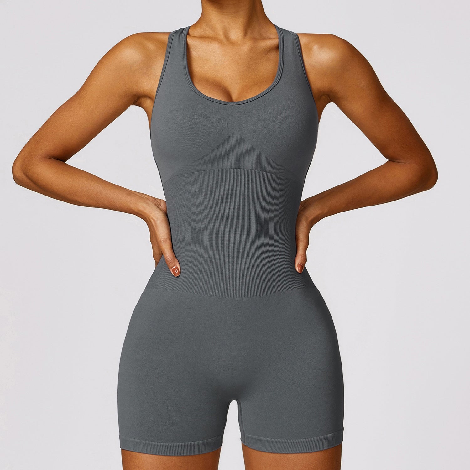 Tight Back Yoga Bodysuit Women Hip Lifting One Piece Quick Drying Sports Fitness Yoga Wear