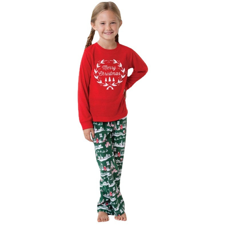 Weihnachtskranz Fmalily Passende Pyjama-Sets 