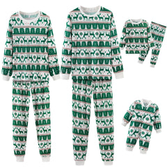 Grüne Weihnachtselch-Pyjama-Sets 