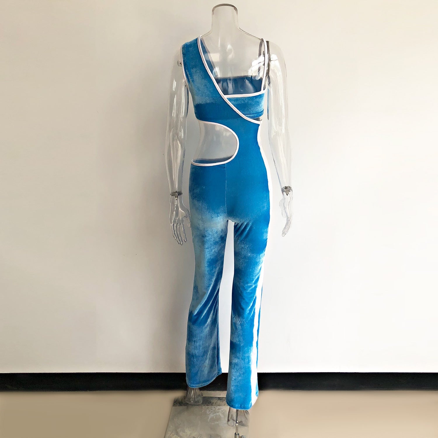 Summer Blue Sleeveless Casual Slim Fitting Jumpsuit – Sexy One Piece Loose Fit